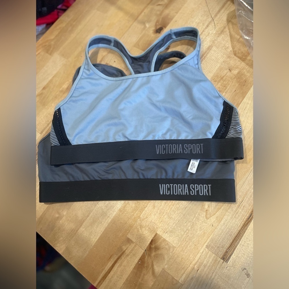 Victoria's Secret Victoria Sport Player Sports Bra Gray Black Womens L